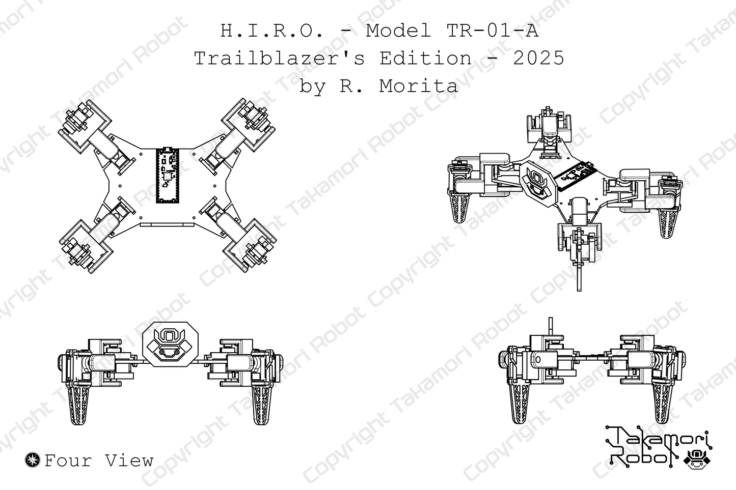 H.I.R.O. Trailblazers Edition Blueprint - Four View (24 x 36)